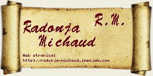 Radonja Michaud vizit kartica